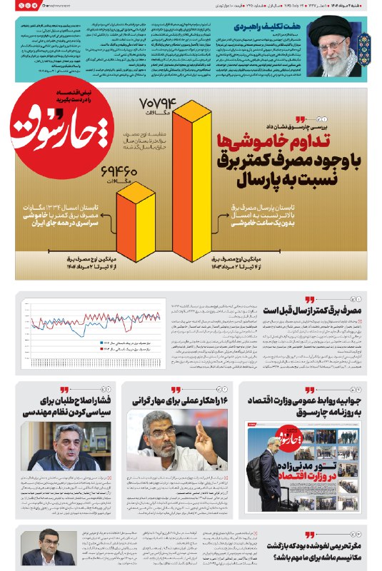 چارسوق: با وجود اینکه امسال کمتر از پارسال برق مصرف کردیم؛ خاموشی‌ها بیشتر شده است!
