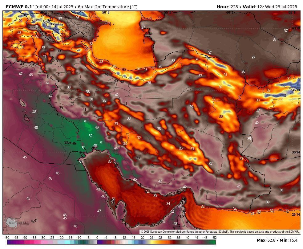 هشدار گرمازدگی برای هفته آینده