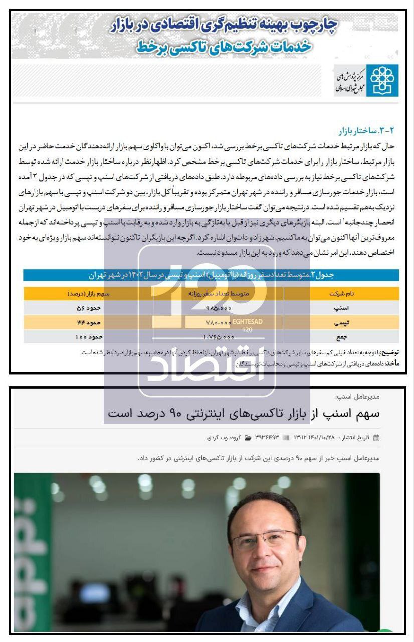 گزارش مرکز پژوهش‌های مجلس دروغ مدیرعامل اسنپ را آشکار کرد