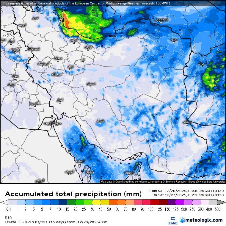 میزان بارش سامانه اخیر در تهران، البرز بسیار ناچیز، کمتر از چند میلی‌متر و در برخی نقاط نزدیک به صفر بود.