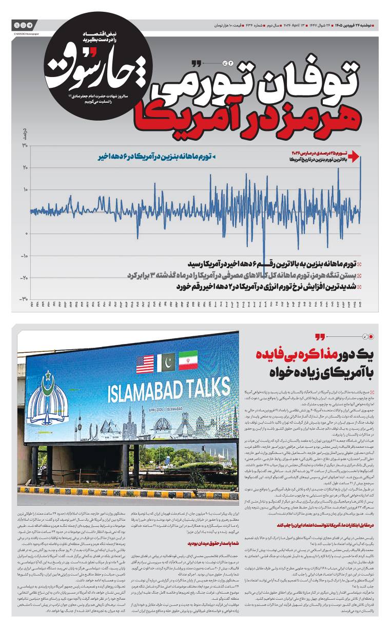 توفان تورمی در آمریکا با بستن تنگه هرمز
