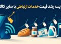 مقایسه رشد قیمت خدمات ارتباطی با سایر کالاها