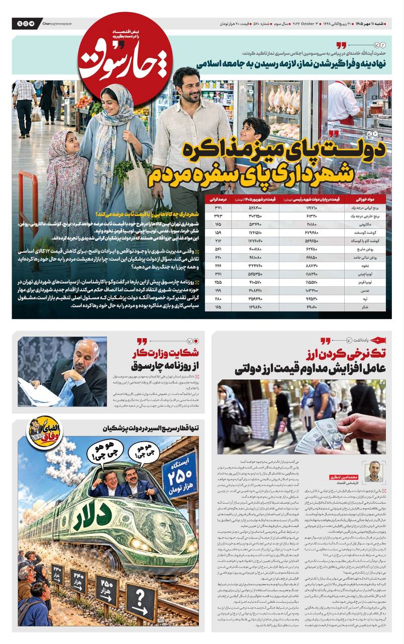 📸 نسخه شهرداری برای گرانی، دولت پزشکیان همچنان تماشاگر بازار/ دولت پای میز مذاکره، شهرداری پای سفره مردم