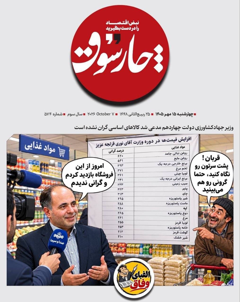 📸 وزیر جهاد کشاورزی دولت چهاردهم مدعی شد کالاهای اساسی گران نشده است